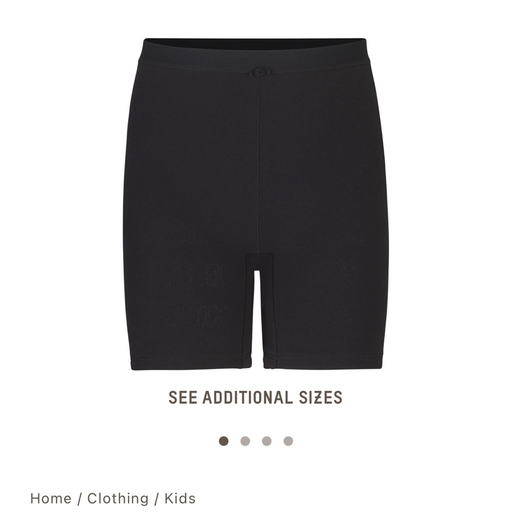 Skims kids Pointelle logo boxer